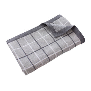 D'Lux Jamie Cotton Knitted Cot Blanket - Grey