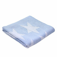 Load image into Gallery viewer, D&#39;Lux Kiki Stars Cotton Knitted Stroller Blanket - Blue
