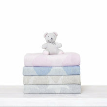 Load image into Gallery viewer, D&#39;Lux Kiki Stars Cotton Knitted Stroller Blanket - Blue
