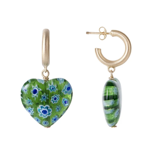 Fairley Verde Love Hoop Earrings