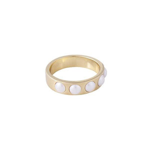 Fairley Crystal Pearl Ring 7
