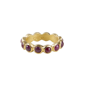 Fairley Ruby Halo Ring