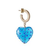 Load image into Gallery viewer, Fairley Azzurro Love Hoop Earrings
