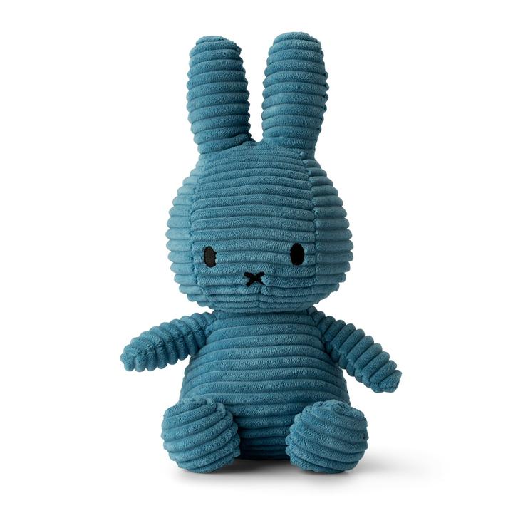 Miffy Plush Corduroy Sitting Teddy - Aviator Blue