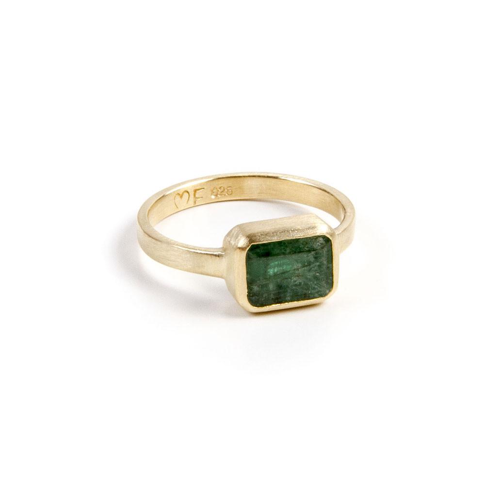 Fairley Emerald Deco Ring
