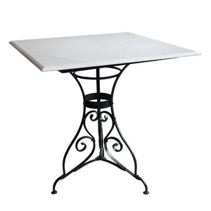 Paris Square Table with a Marble Top