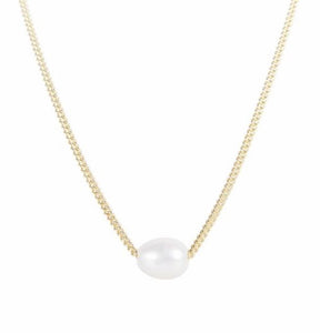 Fairley Mini Pearl Teardrop Necklace