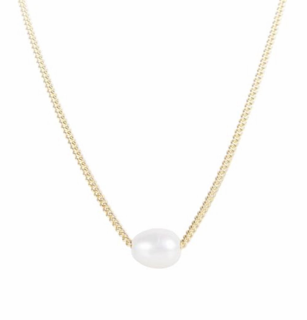 Fairley Mini Pearl Teardrop Necklace