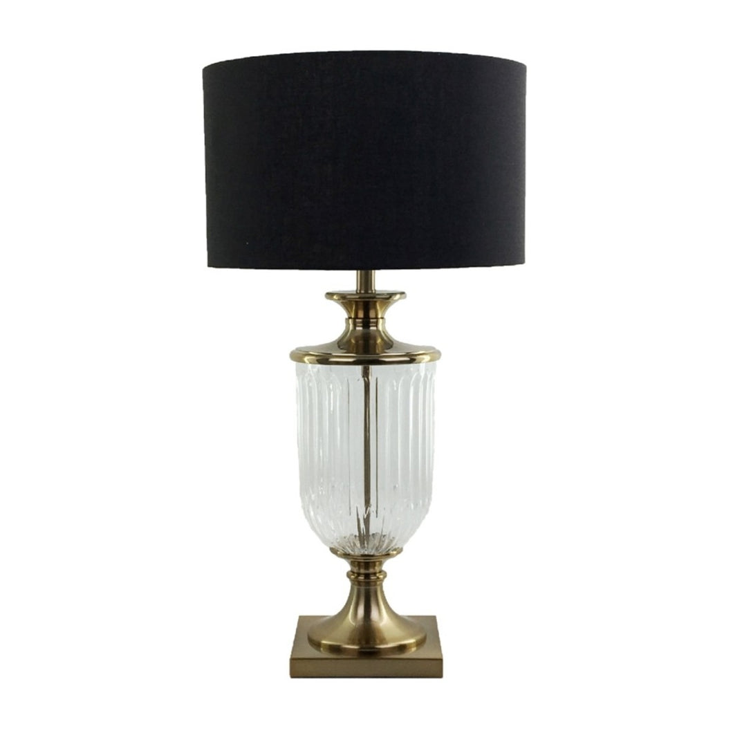 Gold Milan Lamp with Black Shade