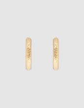 Load image into Gallery viewer, Fairley Antique Gold Maxi Hoop Earrings
