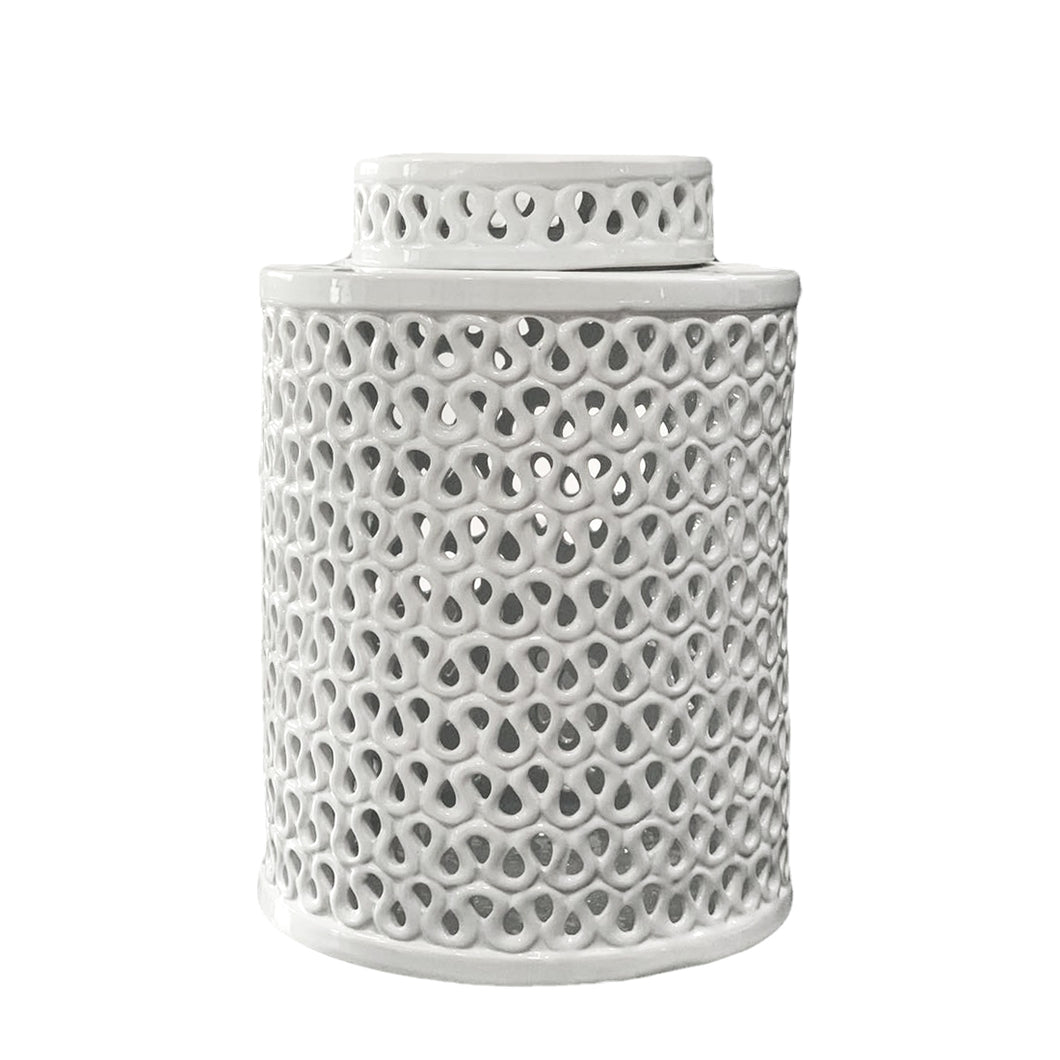 Noosa White Cylinder Jar - Large